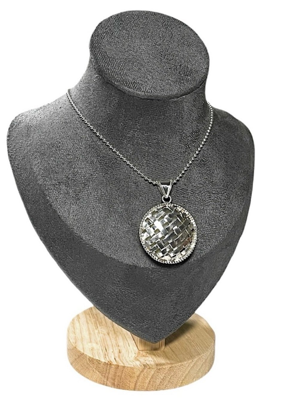 Hand Crafted Fine & Sterling Silver Apple Pie Pendant Necklace